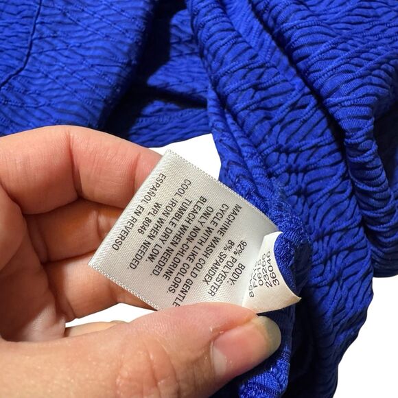 JM Collection Cardigan Sweater Womens Blue Open Front Long Sleeve Size 3XL - Picture 8 of 8